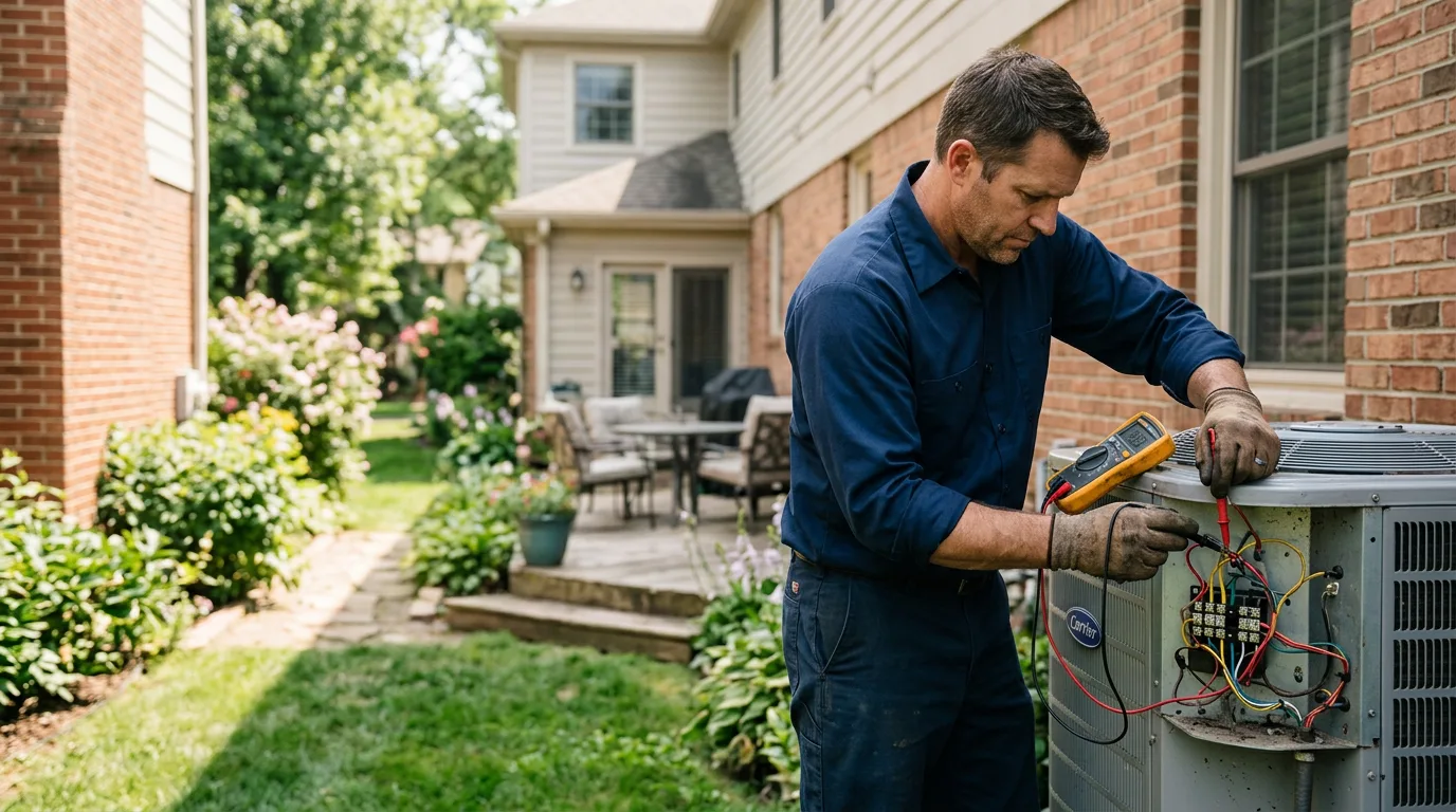 HVAC technician working near Riverbank, CA
